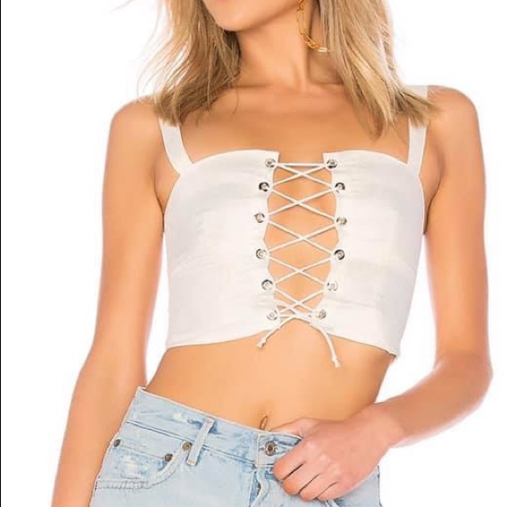 For Love and Lemons Tie Crop Top